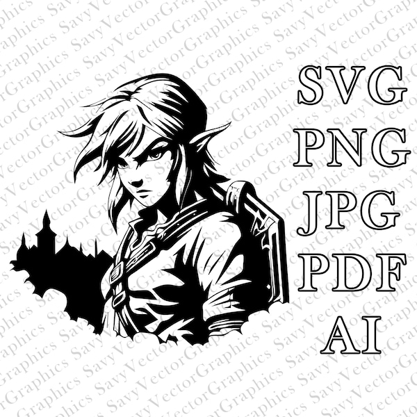 Link SVG, Zelda Link SVG, Link, Tears of the Kingdom, Cut File Cricut, File For Crafting