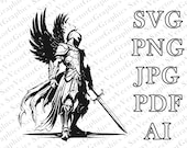 Warrior Angel, Warrior Angel SVG, Angel, Angel SVG, Warrior, Warrior SVG, Fantasy, Cut File Cricut, xTool, Laser, File For Crafting
