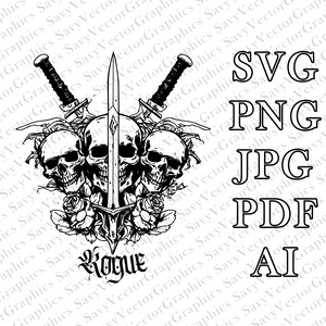 Rogue Emblem SVG, D&D, Fantasy, Cut File Cricut, xTool, Laser, Dungeons and Dragons, Player Class, Dungeon and Dragon, File For Crafting