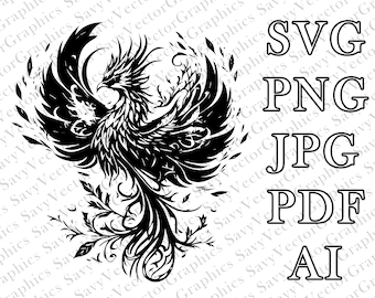 Phoenix, Phoenix SVG, Fantasy, Cut File Cricut, xTool, Laser, File For Crafting