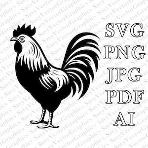 Chicken SVG, Barnyard Animal, Cut File Cricut, xTool, Laser, File For Crafting
