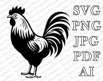 Chicken SVG, Barnyard Animal, Cut File Cricut, xTool, Laser, File For Crafting