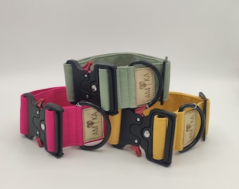 Wide dog collar with quick release