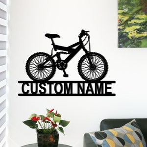 Bicycle Wall Art Mountain Bike Metal Wall Art Mountain Bike Metal Sign Cycling Wall Decor Bicycle Lover Gift Cyclist Gift