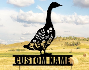 Personalized Goose Farm Sign: Metal Goose Coop Wall Art