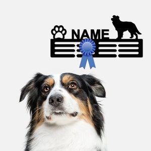 Hund Benutzerdefinierte Medaillenaufhänger Medaillenhalter Hundeausstellung Medaillenanzeige Benutzerdefinierter Name Medaillenhalter-Anzeigenständer für Auszeichnungen Bandhalter