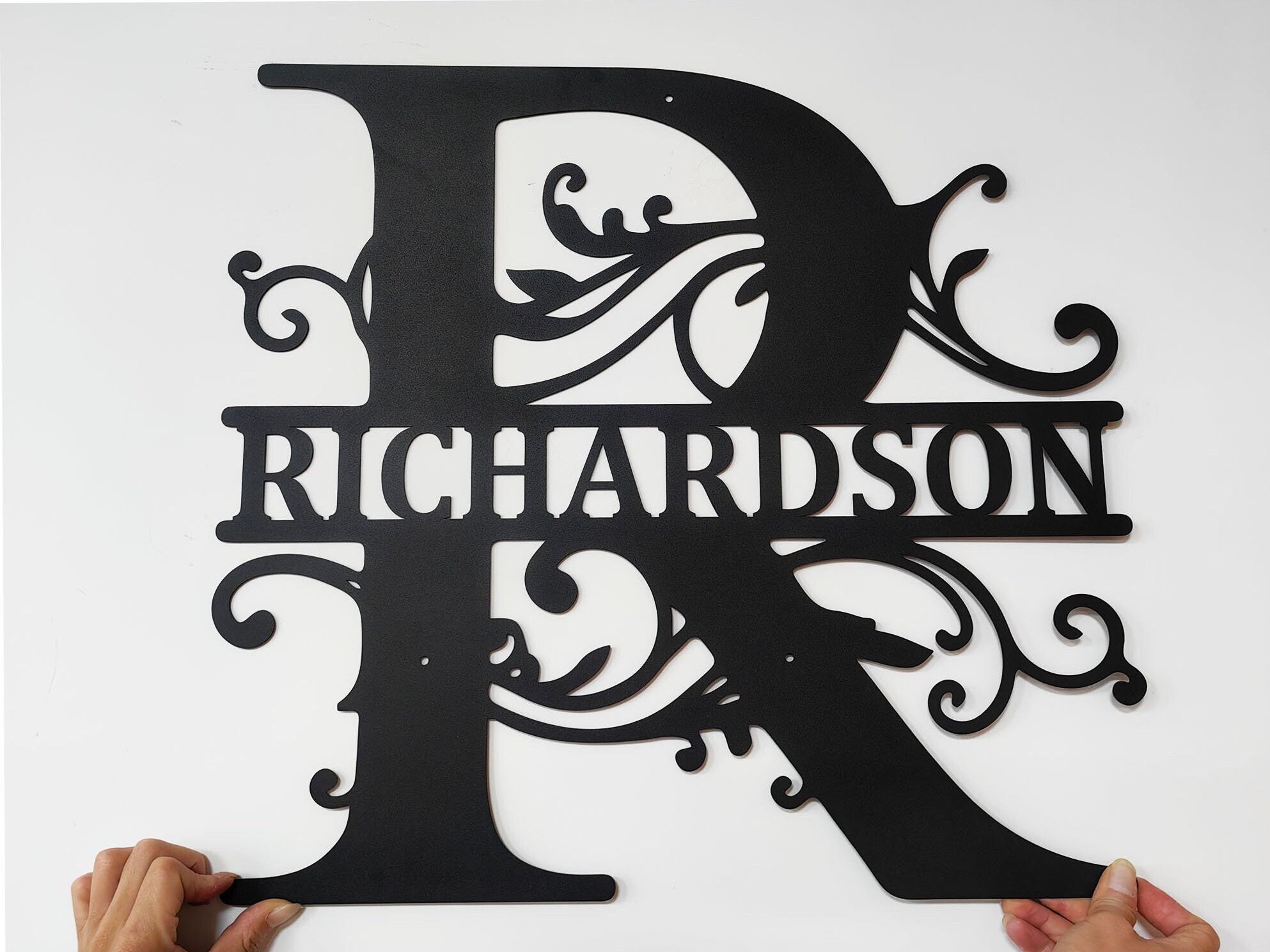Custom Family Name Metal Monogram Sign, Personalized Last Name Sign, Monogram Wall Decor, Metal Monogram Sign,Anniversary, Housewarming Gift