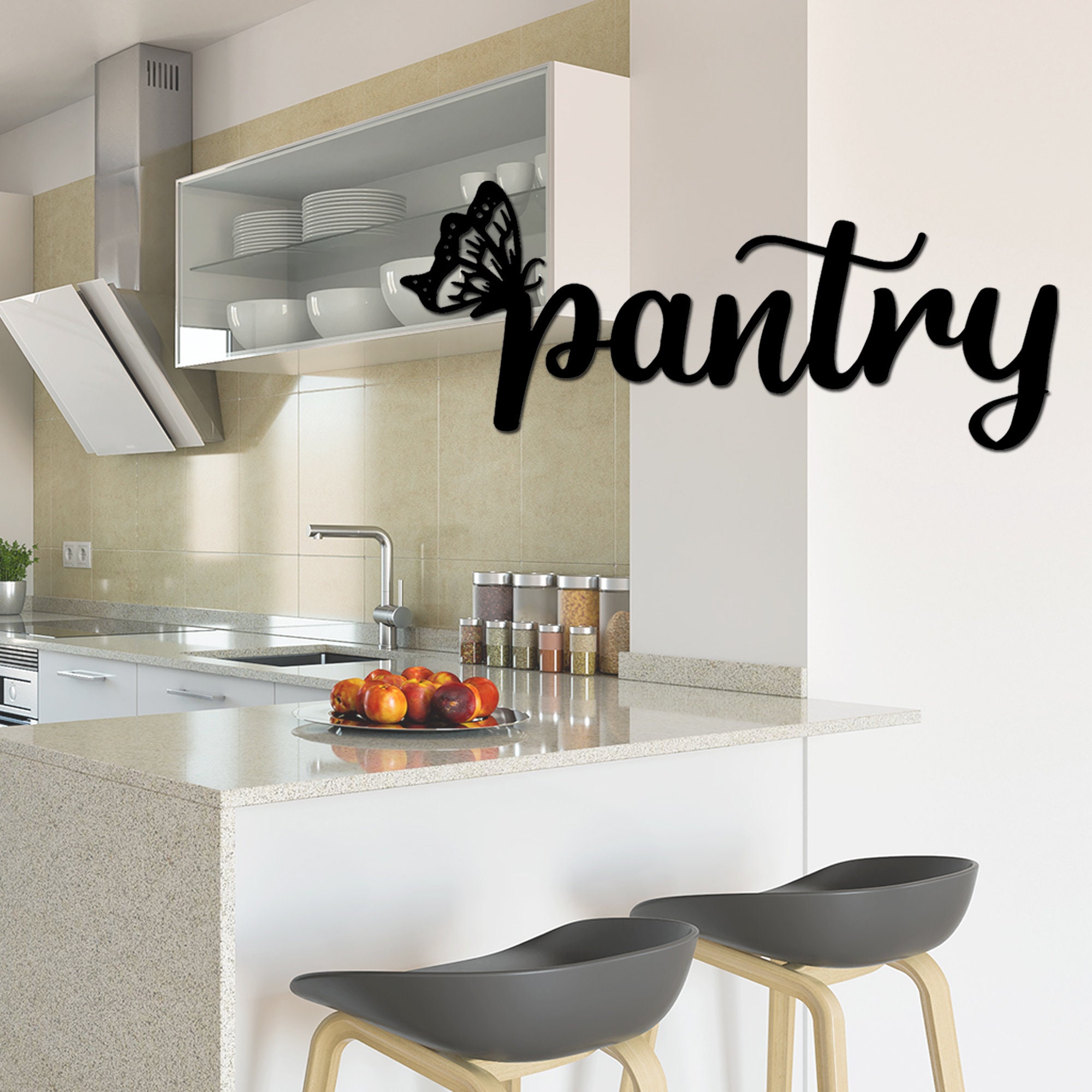 Metal Pantry Sign for Kitchen Personalized Pantry Wall Decor Custom ...