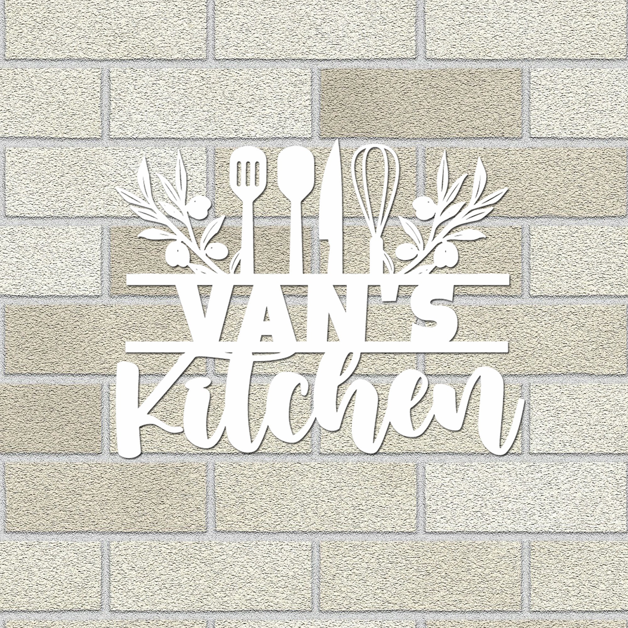 Metal Kitchen Signs Personalized Wall Decor Kitchen Name Sign Etsy UK