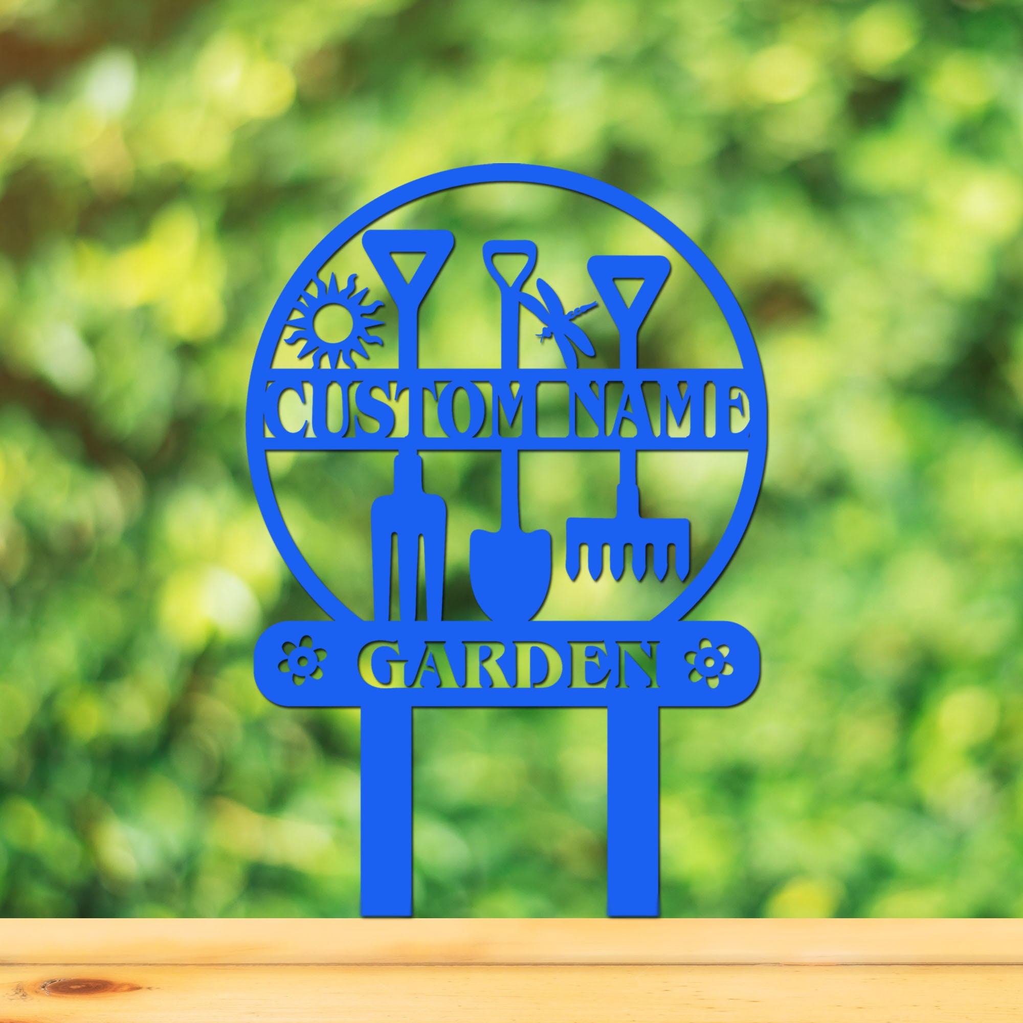 Metal Garden Sign With Stakes Garden Stake Sign Personalized Etsy UK