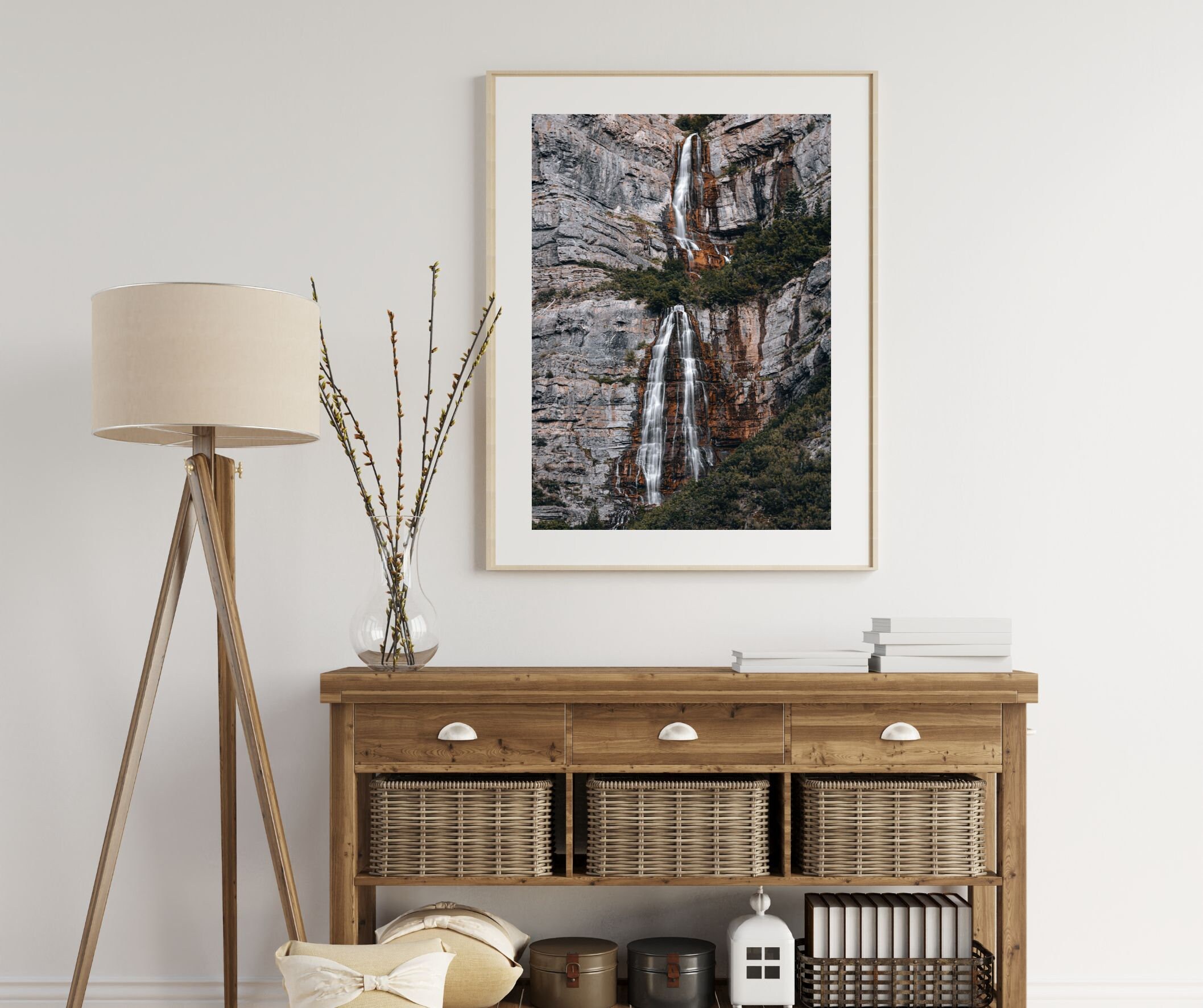 Waterfall Printable Wall Art Landscape Fine Art Photography Etsy