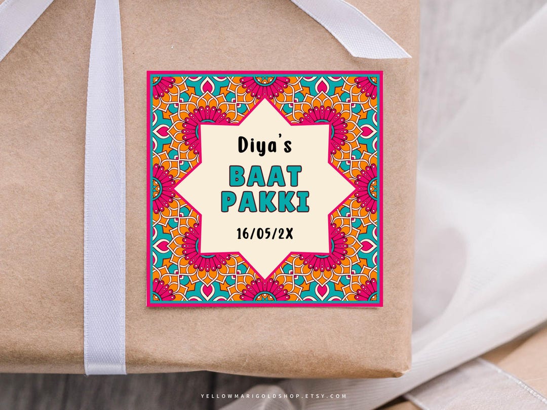 Colourful Mandala Square Sticker Template Editable Mehndi, Sangeet ...