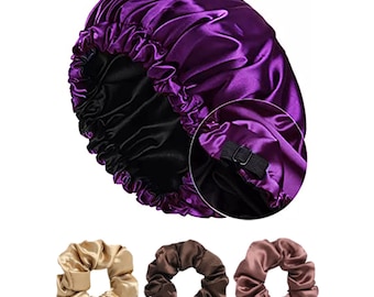 Satin Silk Hair Bonnet cap|Satin head cap for sleeping| Satin bonnet for curly hair| Silk bonnet for hair