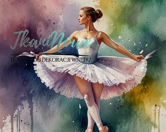 Lady Ballerina Ballet Panel for pillow 48x48cm for upholstery chairs pillows, luxury printing