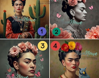 Frida Panel for pillow 48x48cm for upholstery chairs pillows, frida panel, frida khalo, lady, luxury velvet