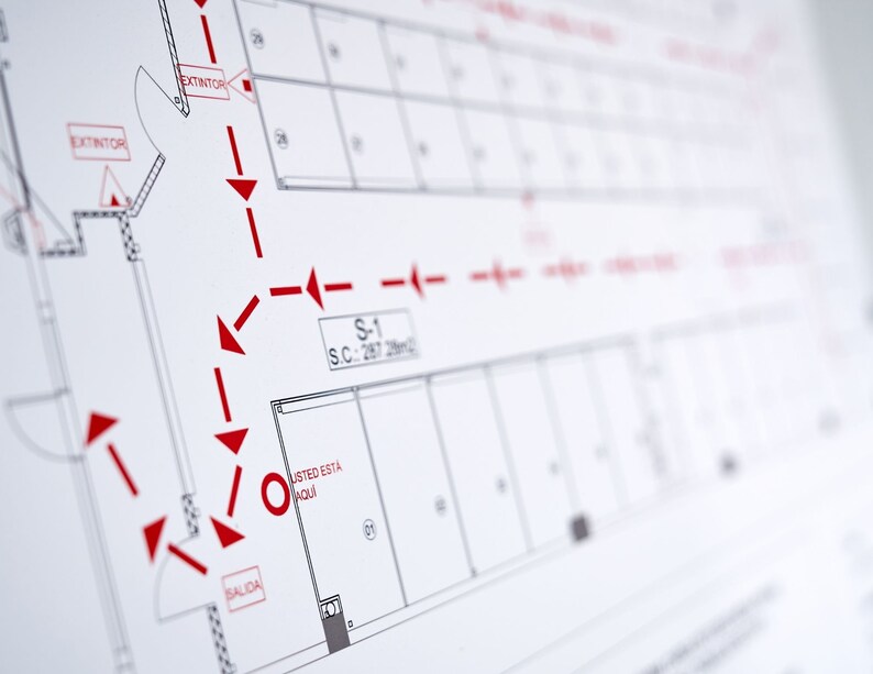 Airbnb Emergency Fire Escape Plan,evacuation Diagram,customized