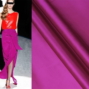 Raspberry Pink - Italian Stretch Mulberry Silk Satin - 108 cm Wide.