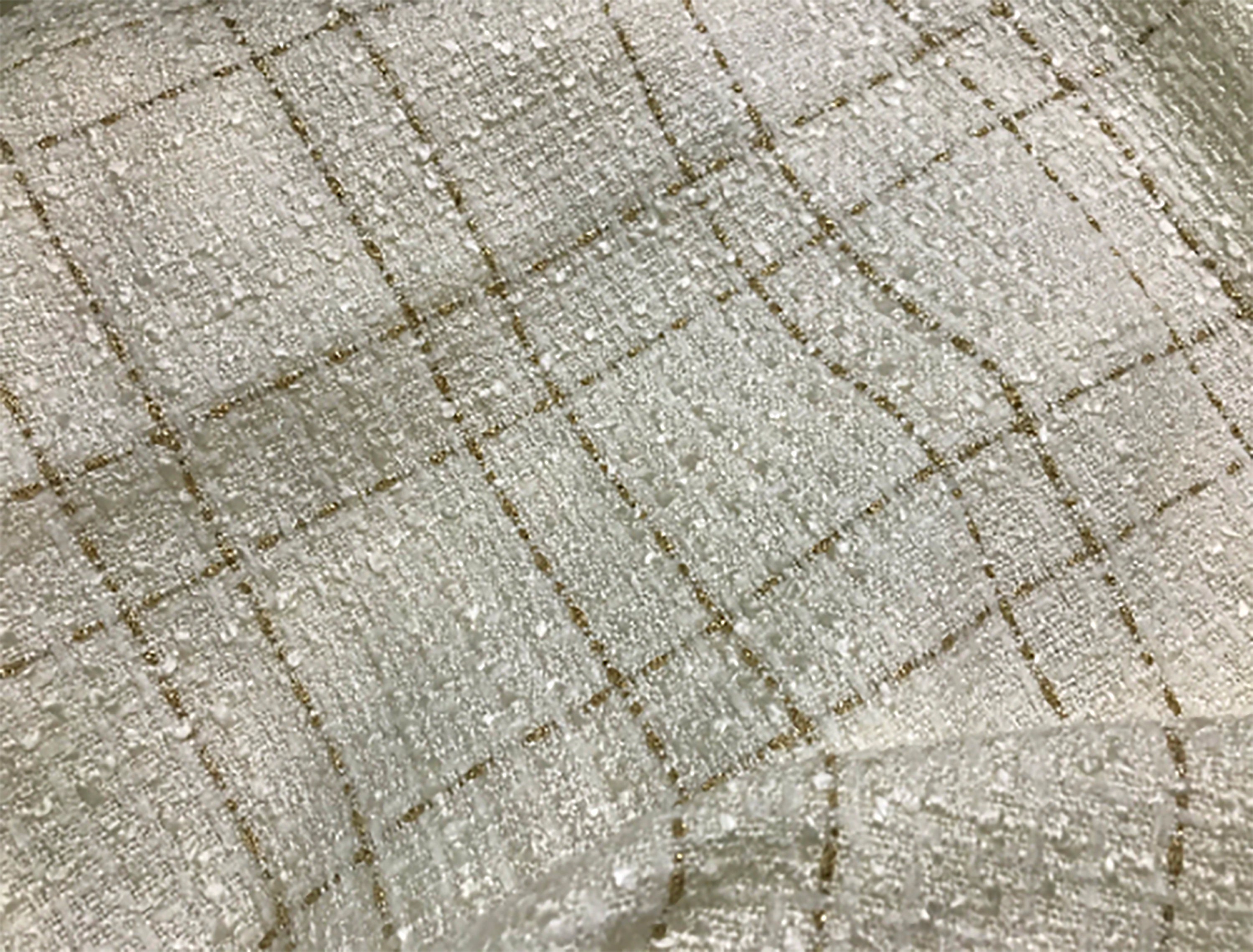 Ivory Gold 42 Metallic Silk Tweed