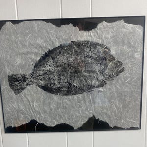 Flounder Gyotaku Print -  One-of-a-Kind Gyotaku Fish Print – Perfect Gift for Nature Lovers