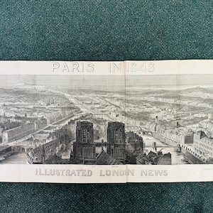 1848 Map of Paris, Pre- Etfiel Tower