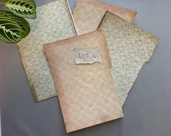 4 sheets of Vintage Floral Paper