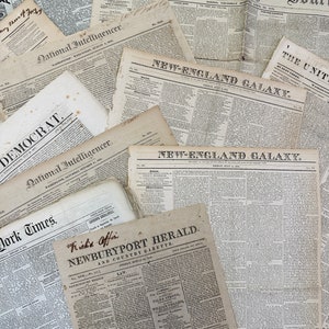 Pre-Vintage 1800’s Newspaper