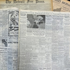 AUTHENTIC Birthday Newspapers From the Week You Were Born or Centuries Before