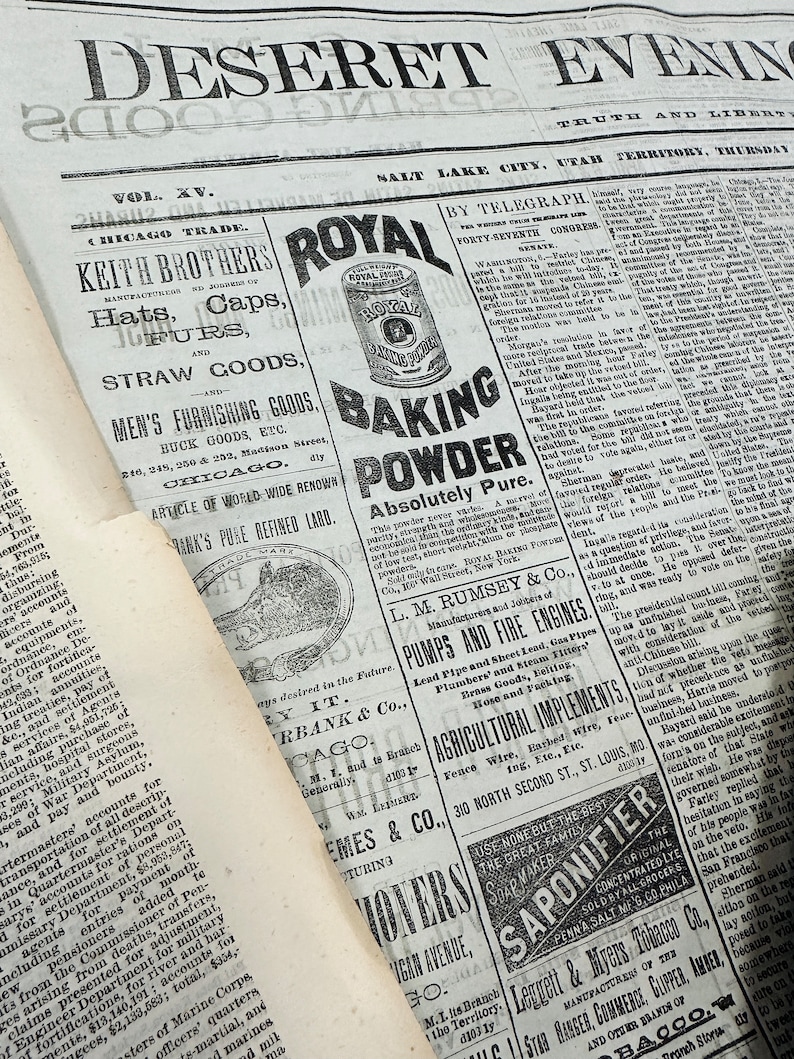 Pre vintage 1800s Newspaper Etsy