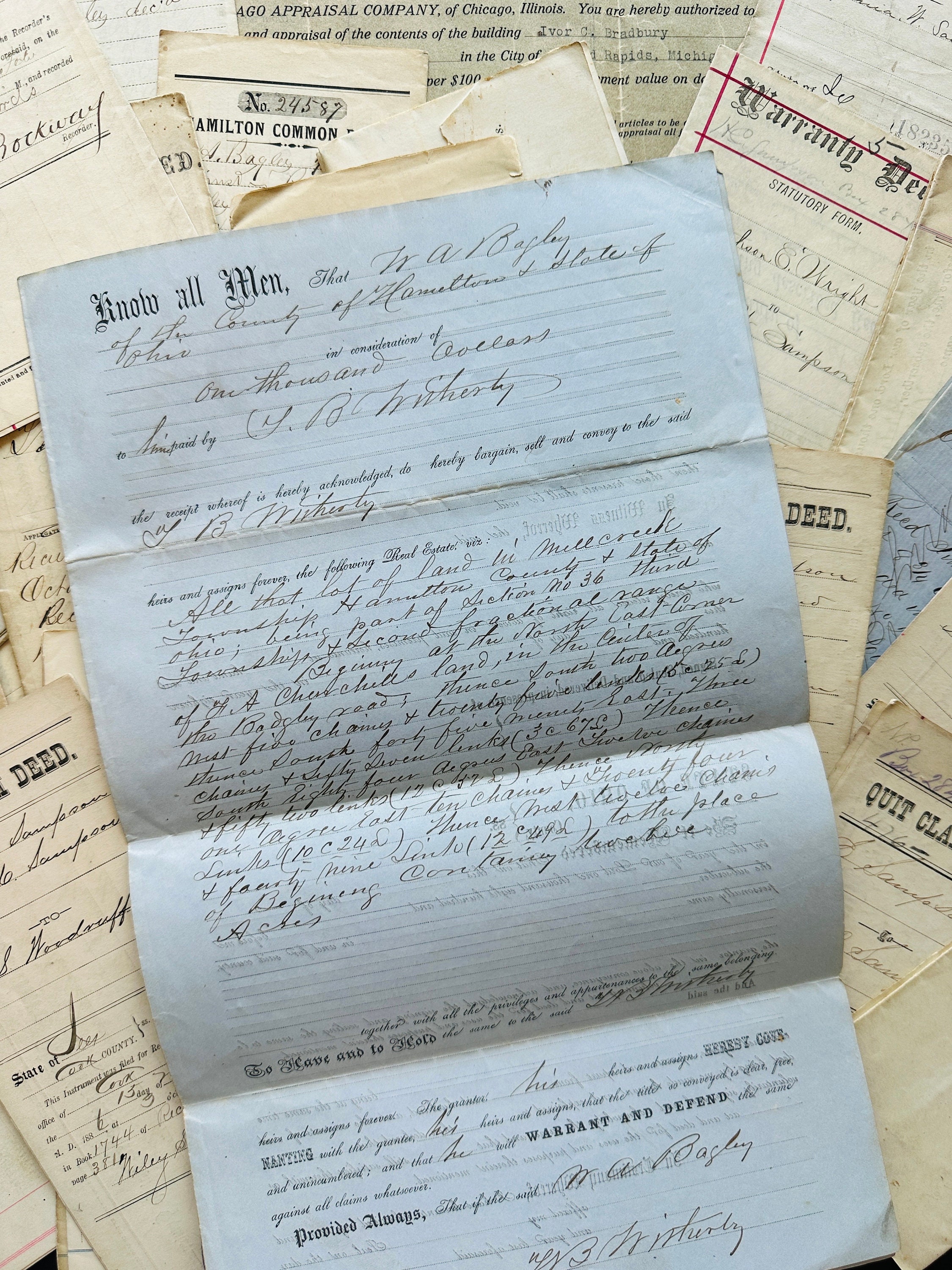 1800s Deeds, Warranties, Mortgage, Etc. Etsy