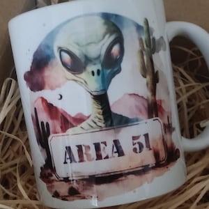 Konspirationsmugg - 330 ml Keramisk Mugg - Area 51 UFO Alien Konspiration