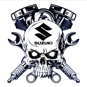 Suzuki Motorcycle Skull Logo