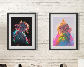 Link - Legend of Zelda Poster Set: Colour Splash Art (Digital Download)