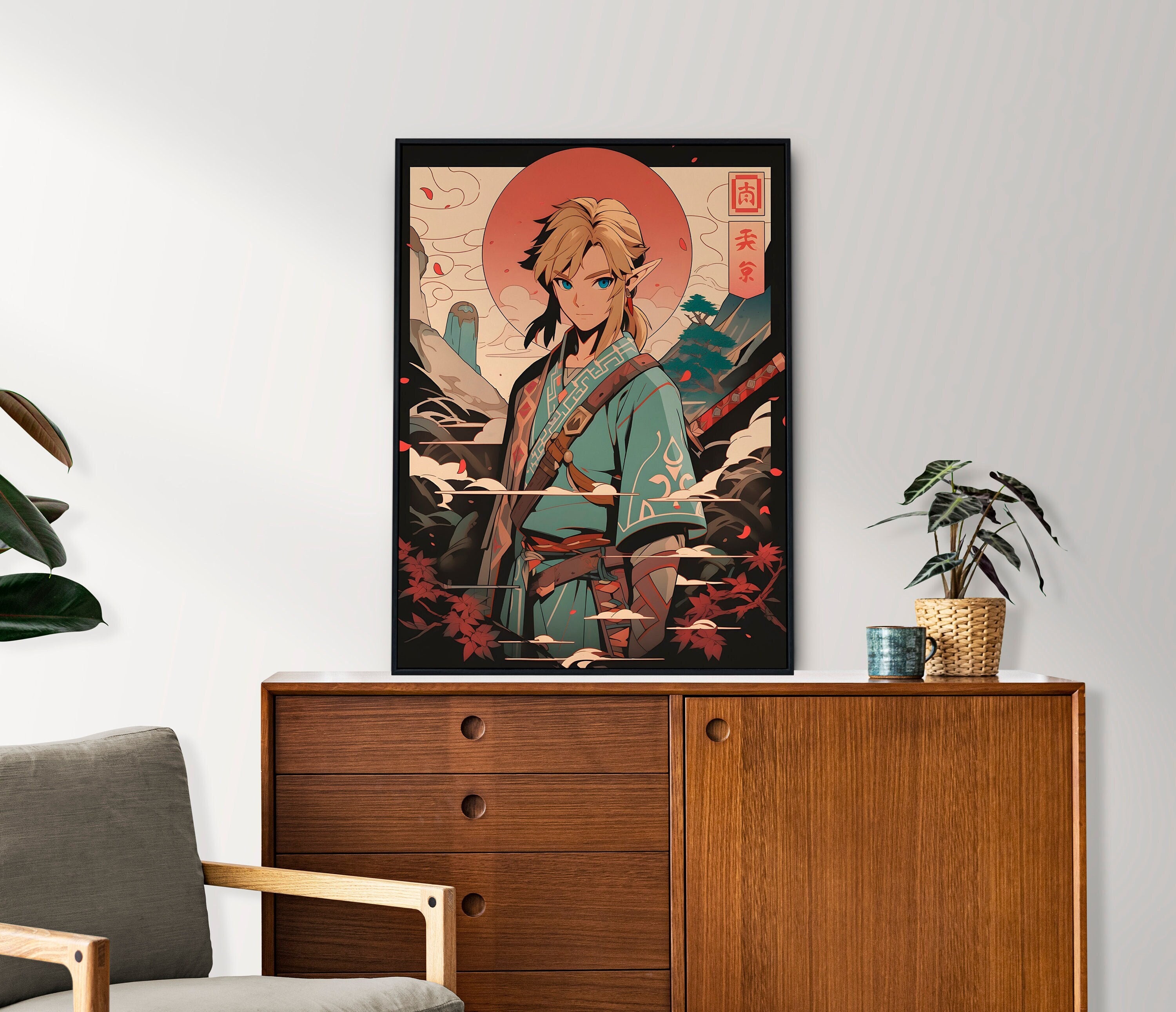 Link, Legend of Zelda, Japanese Tapestry Style, Anime Poster, Printable Wall  Art, Bedroom Art, Japanese Home Decor, Tears of the Kingdom 