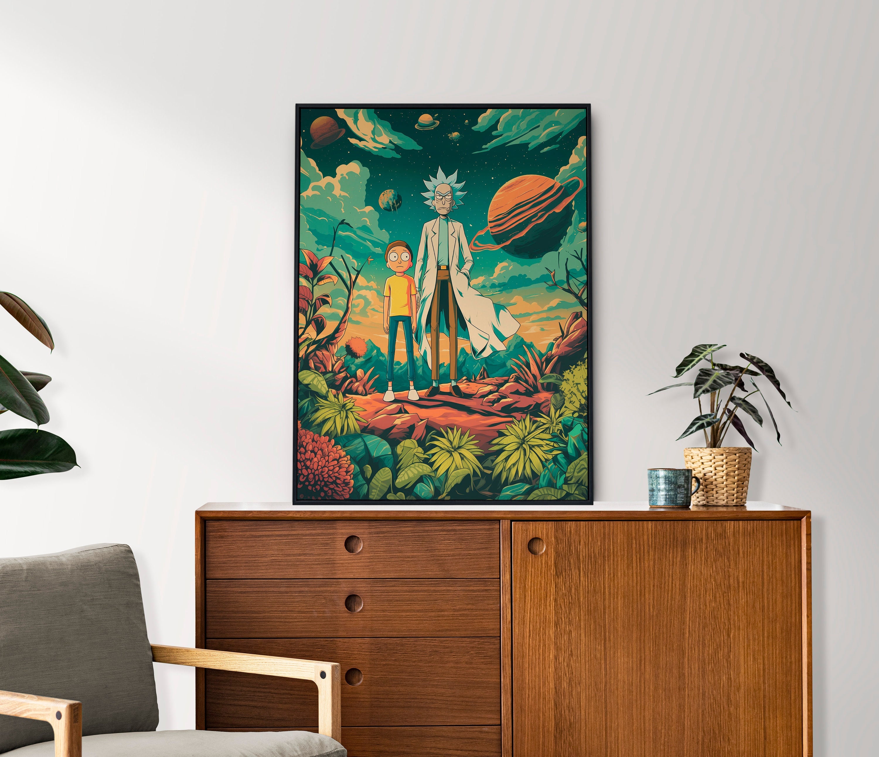 Rick and Morty, Poster, Anime Poster, Printable Wall Art, Bedroom Wall ...