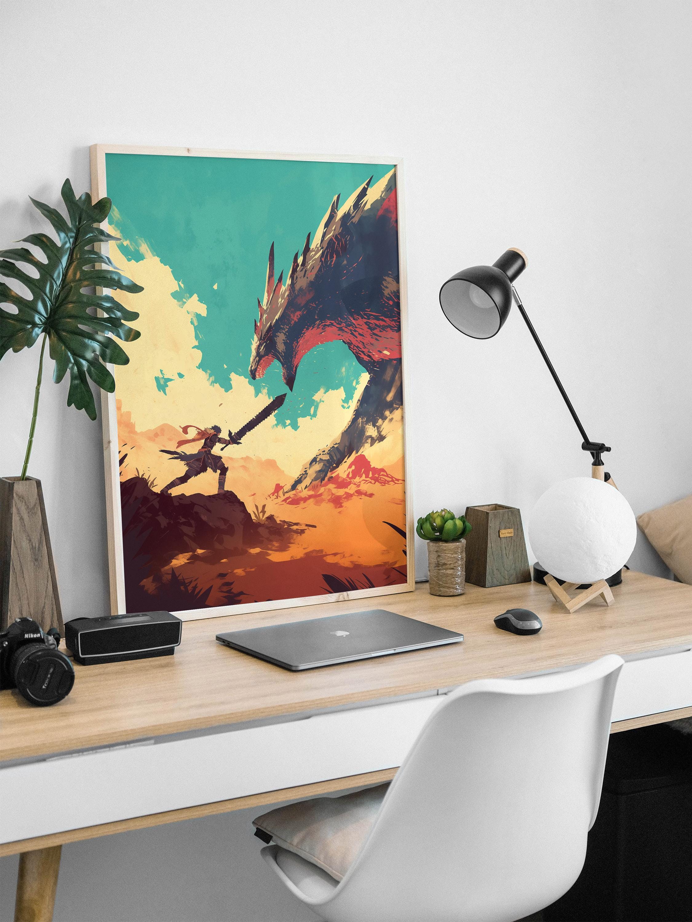 MONSTER HUNTER WILDS タペストリー Monster Hunter Wilds Poster: Japanese Tapestry Style Gaming