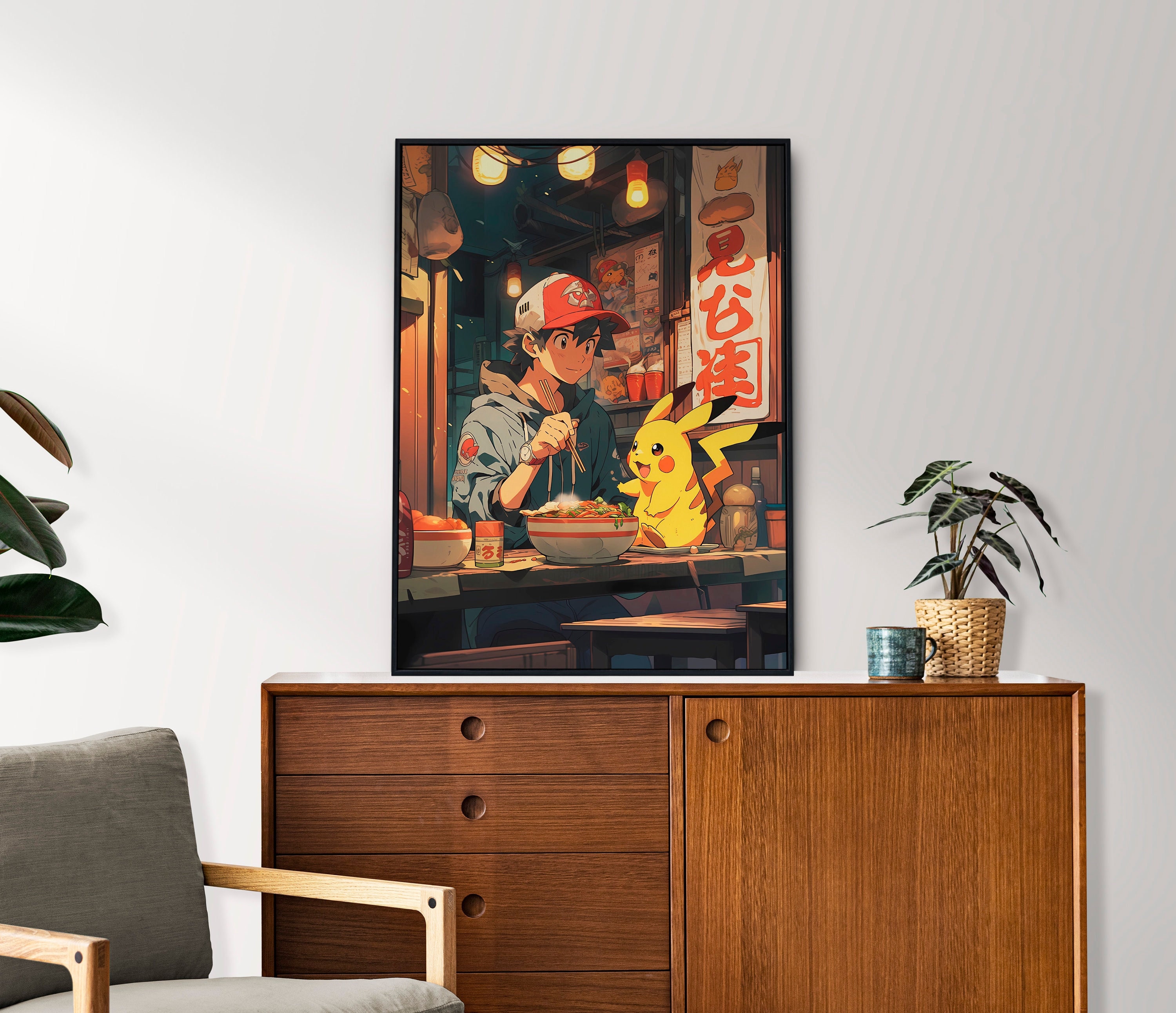 Ash and Pikachu, Ramen Series 1, Pokemon, Japanese Tapestry Style ...