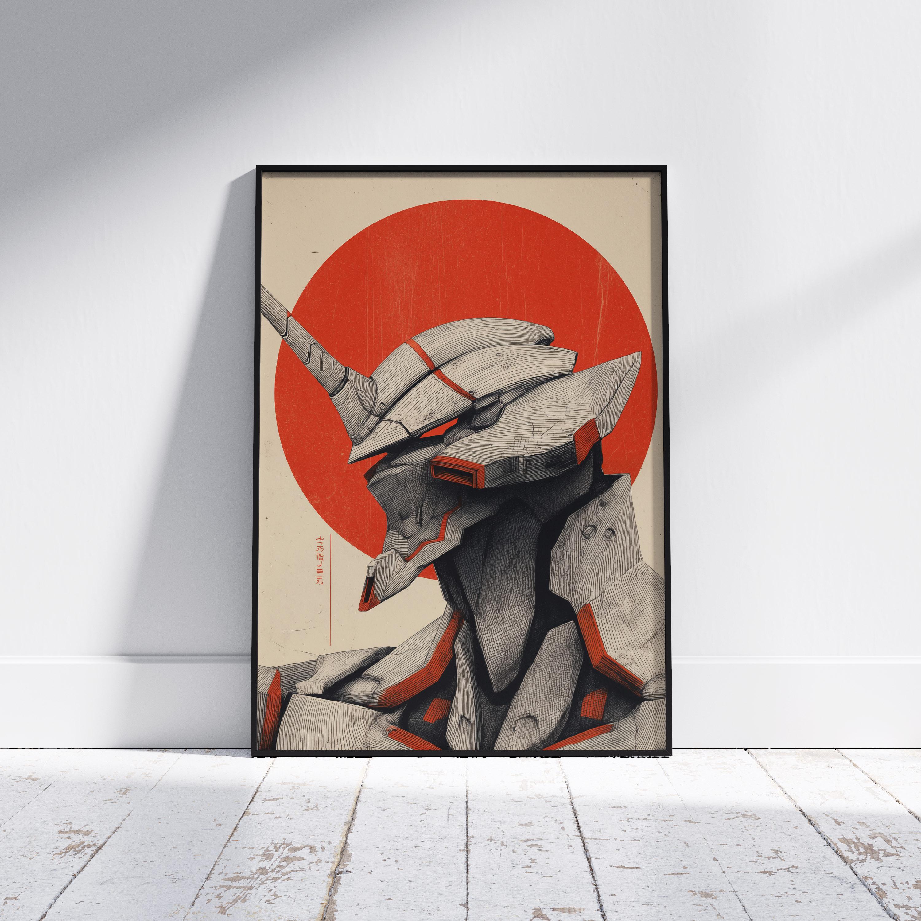 Eva-01, Neon Genesis Evangelion, Minimalist Japanese Style, Anime