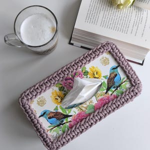Crochet decorative napkin case / crochet napkin holders  /Coffee table decorative tray / Crochet tissue box cover