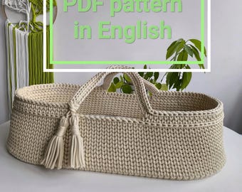 Crochet Doll Basket Pattern: PDF Instructions in English