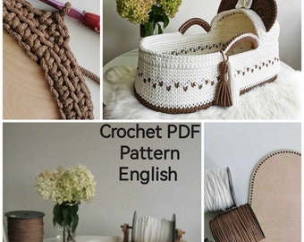 Crochet doll basket pattern pdf pattern , basket pattern, digital download , Crochet instructions in English