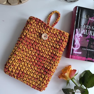 Handmade Crochet Book Sleeve: Tablet Cover, Bible Case
