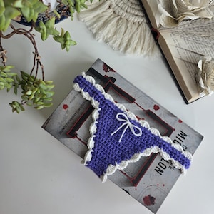 Crocheted Thong Bookmark, Cheeky Reading Accessory for Spicy Books