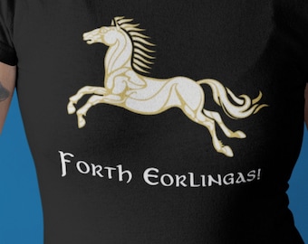 Riders of Rohan Forth Eorlingas Unisex Heavy Cotton Tee