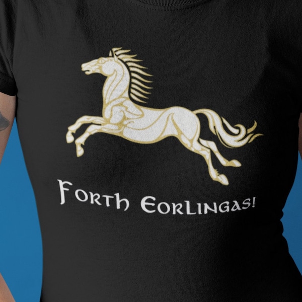 Riders of Rohan Forth Eorlingas Unisex Heavy Cotton Tee