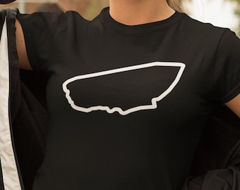 Le Mans Circuit De la Sarthe Track Outline Unisex Heavy Cotton Tee