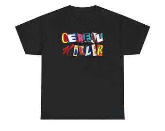 Cereal Killer Breakfast Funny Unisex Heavy Cotton Tee