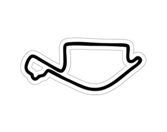 Pegatinas troqueladas del contorno de la pista del Gran Premio de Long Beach