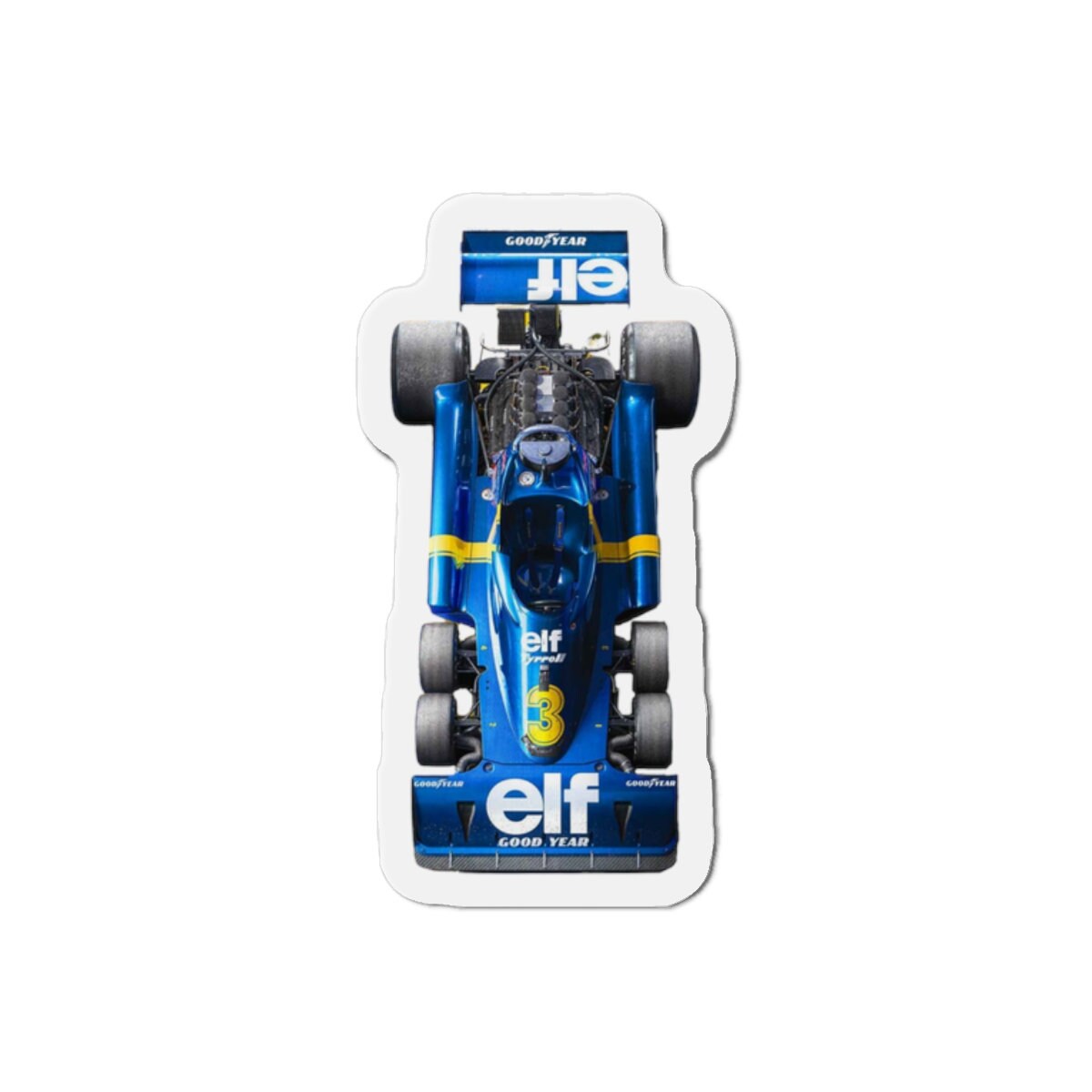Tyrell P34 Formula One Car Die-Cut Magnets