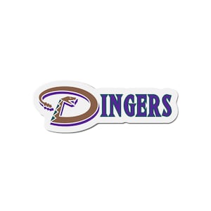 Arizona Dingers Classic Thowback Die-Cut Magnets