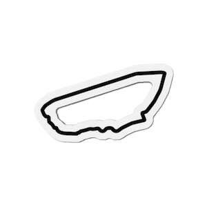 Le Mans Circuit De la Sarthe Track Outline Die-Cut Magnets